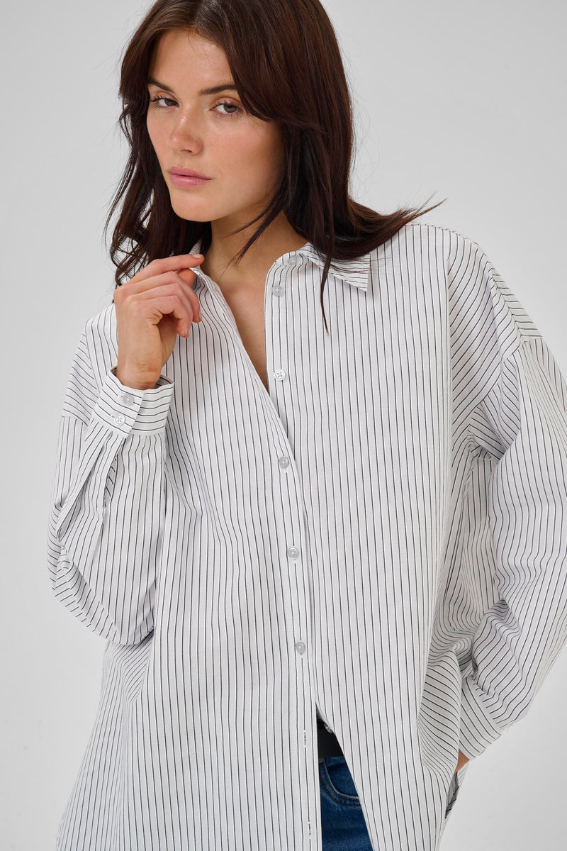 Jean Shirt pearl blue striped