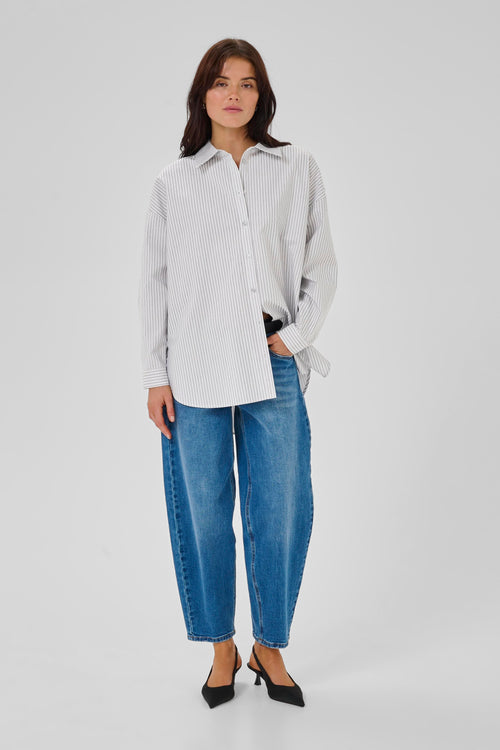 Jean Shirt pearl blue striped