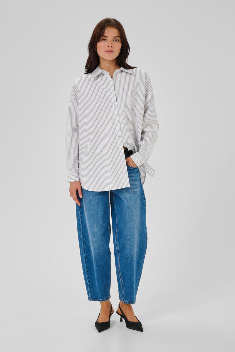 Jean Shirt pearl blue striped