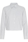 Jean short Shirt pearl blue striped
