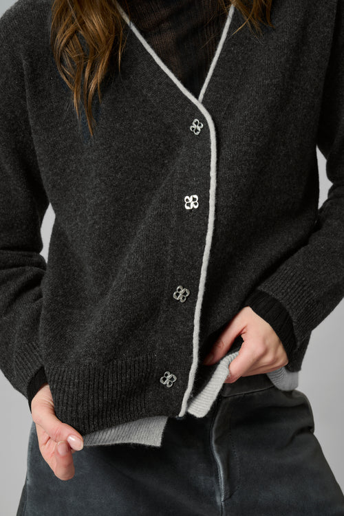 Tracy Cardigan dark grey melange