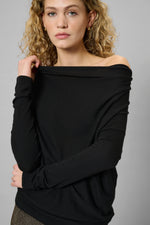 Polly Waterfall Shirt black