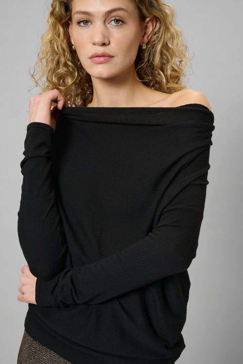 Polly Waterfall Shirt black