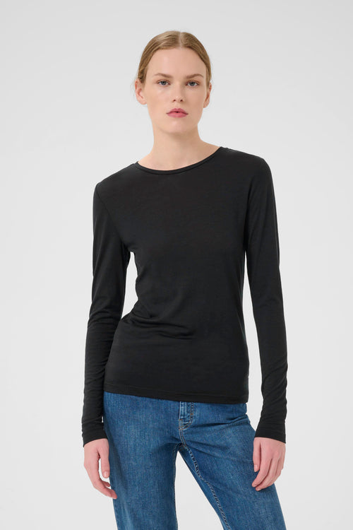 Ninia Langarmshirt black