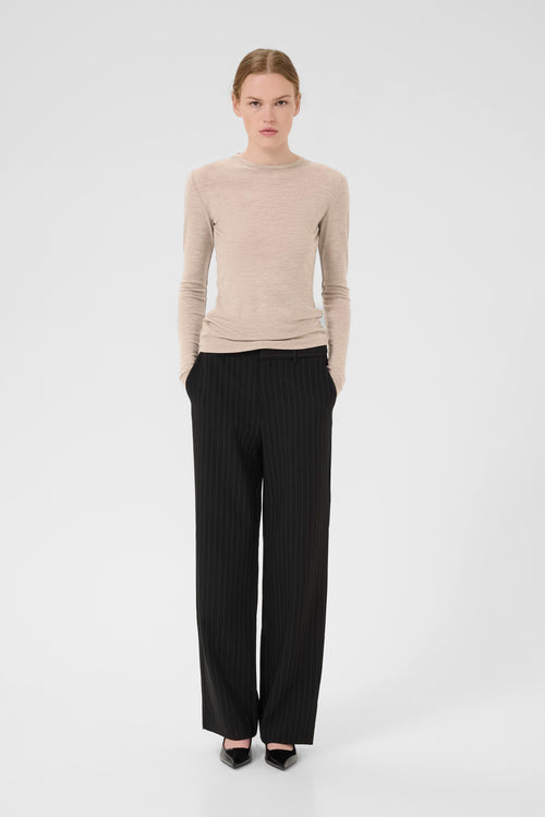 Ninia Langarmshirt sand melange