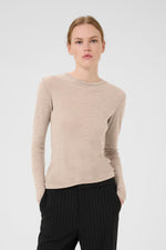 Ninia Langarmshirt sand melange