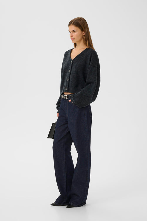 Manzi Cardigan deep graphite melange