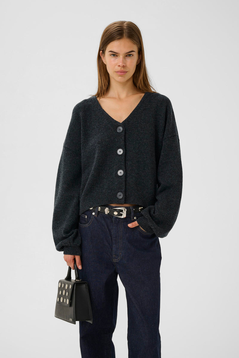 Manzi Cardigan deep graphite melange