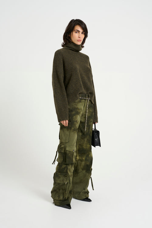 Alpha Rollkragenpullover olive melange