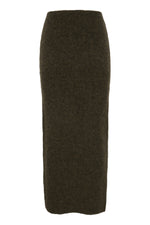 Alpha long skirt olive melange