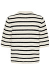 Alpha Strickshirt ivory black striped