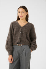 Debbie cardigan chestnut melange