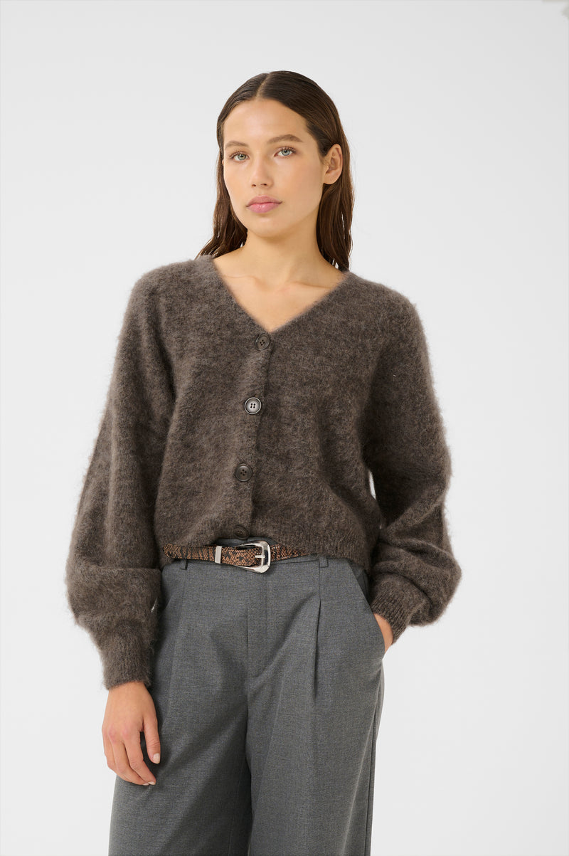 Debbie cardigan chestnut melange