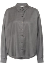 Effy Hemd dark grey melange