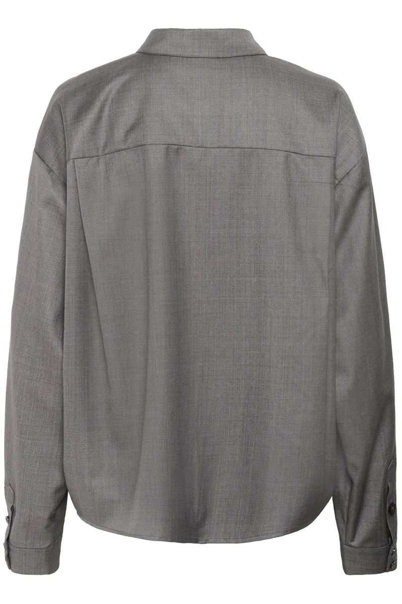 Effy Hemd dark grey melange