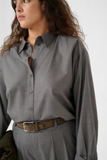 Effy Hemd dark grey melange