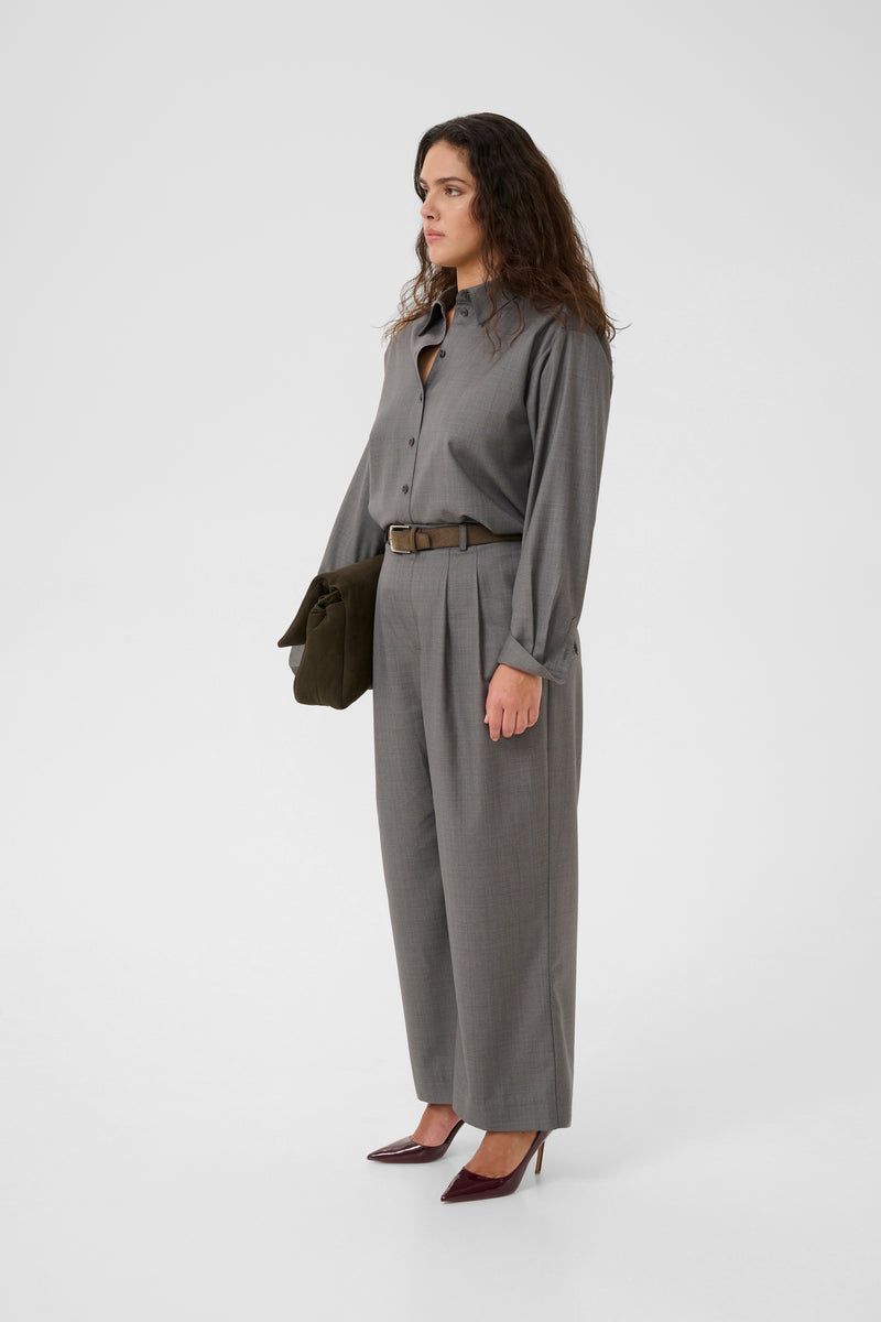 Effy Hemd dark grey melange