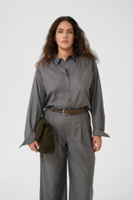 Effy Hemd dark grey melange