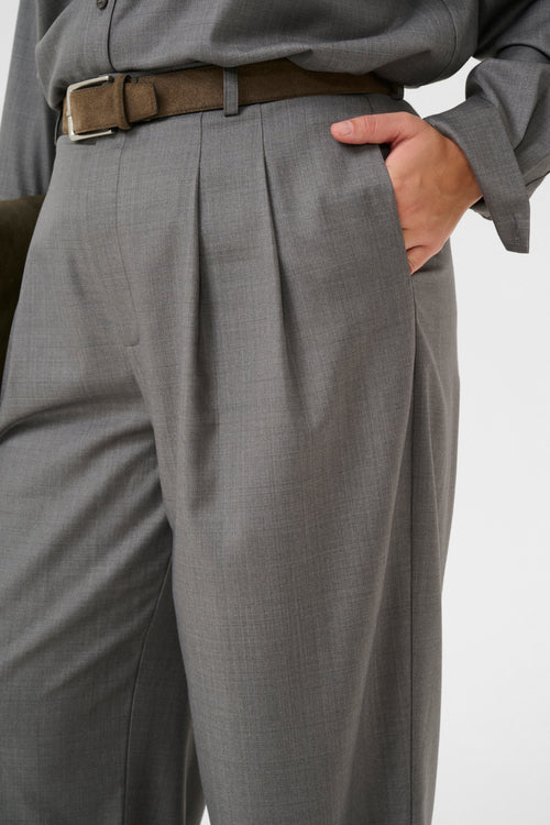 Effy Pants dark grey melange