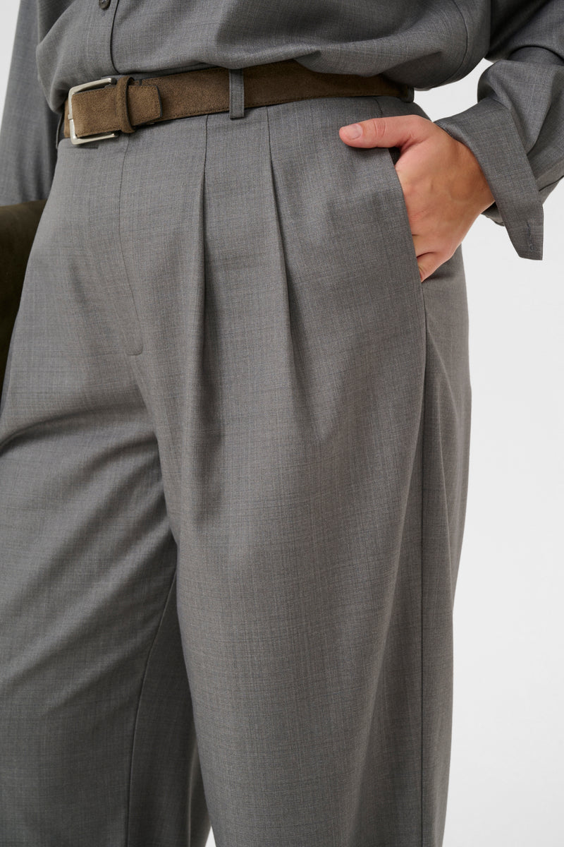 Effy Pants dark grey melange
