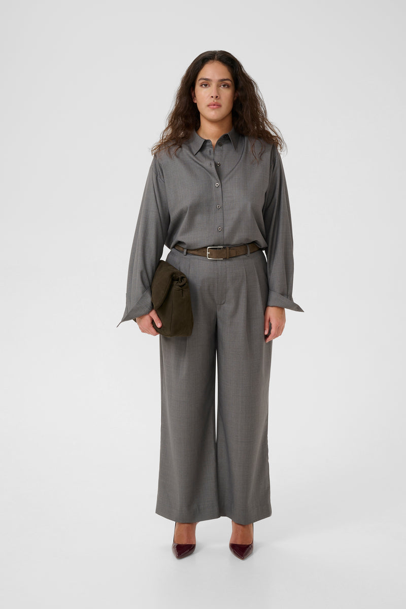 Effy Pants dark grey melange