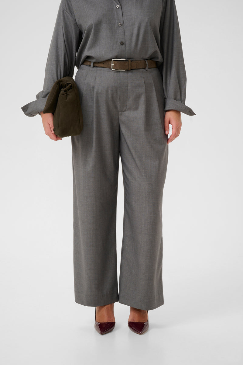 Effy Pants dark grey melange