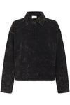 Neia Poloshirt black brown wash