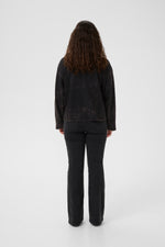Neia Poloshirt black brown wash