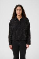 Neia Poloshirt black brown wash