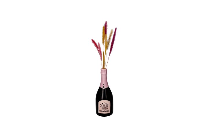 Vase klein Champagnerflasche "All you need"