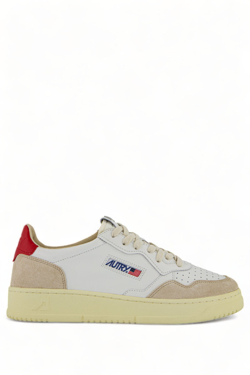 Autry Womens Medalist Sneaker suede white/red