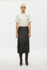 Reflection Leather Skirt chocolate torte