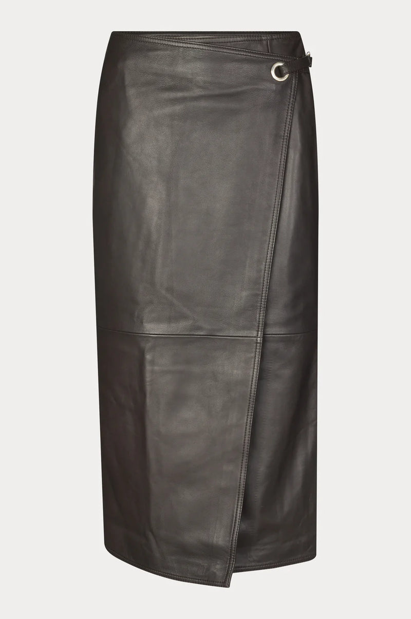 Reflection Leather Skirt chocolate torte