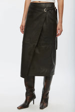 Reflection Leather Skirt chocolate torte