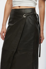 Reflection Leather Skirt chocolate torte