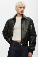 Pad Leather Bomber black