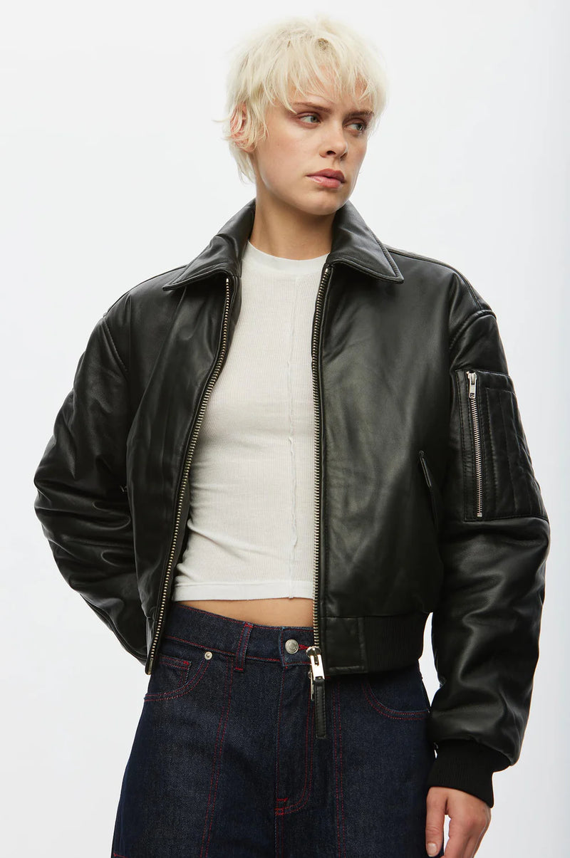 Pad Leather Bomber black