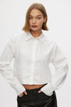 Daily cropped Shirt white