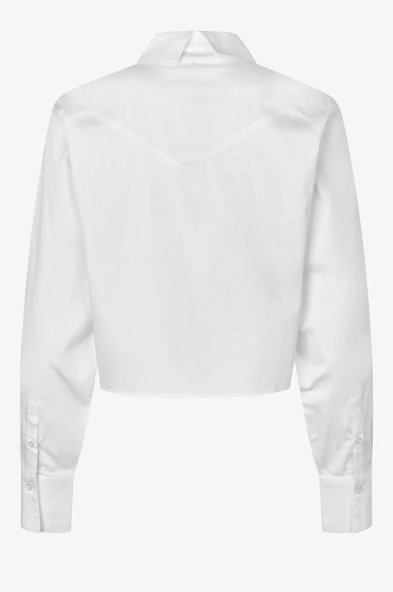 Daily cropped Shirt white