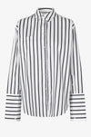 Daily Striped Oversized Shirt navy stripe