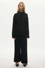 Serena Shirt black pinstripe