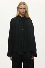 Serena Shirt black pinstripe