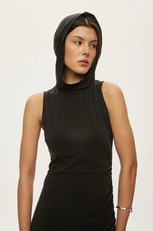 Hope hood Dress black stone