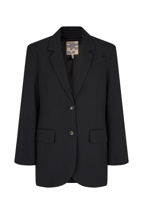 Belona Blazer blackish pinstripe