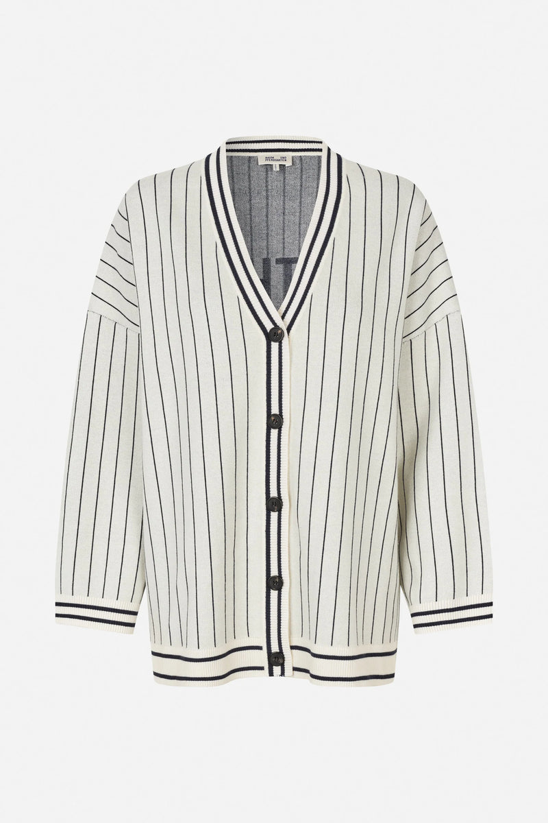 Cissi Cardigan creme navy stripe