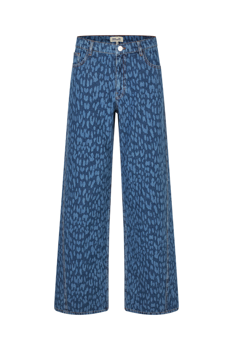 Nicocette denim leopard vintage blue