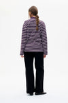 Jeanne Polo plum stripe