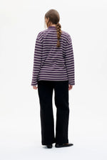 Jeanne Polo plum stripe