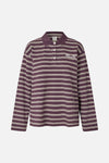 Jeanne Polo plum stripe