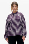 Jeanne Polo plum stripe